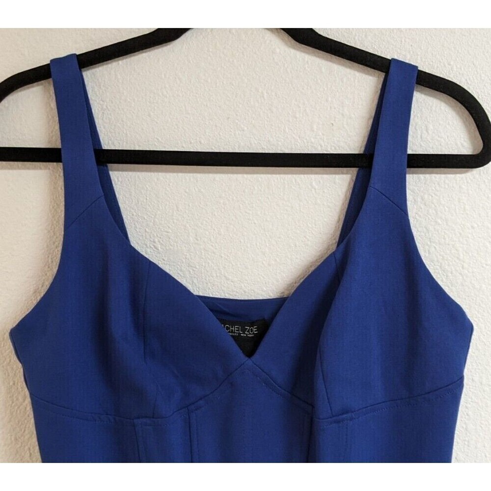 NWT~Women's RACHEL ROY Royal Blue Viscose Blend Pullover Corset Top SM - Picture 4 of 7